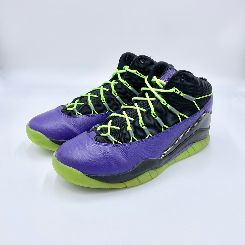 Nike Jordan Prime Flight 616846-018 Purple Black Green Sneakers Men’s Size 8.5 - Picture 4 of 11